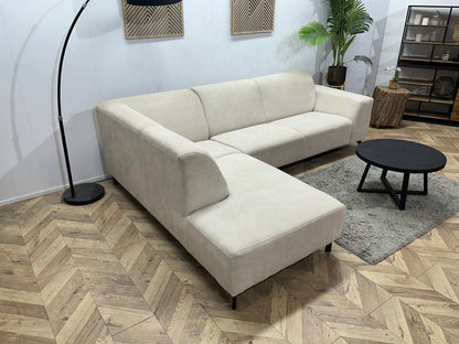 !Showroommodel! Crème Suède Stoffen Hoekzetel