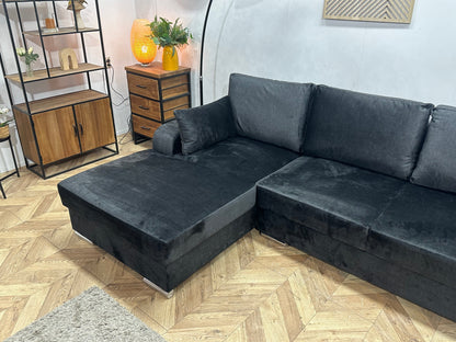 !Showroommodel! Zwarte Velvet U Zetel