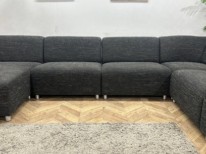 Antraciet U Zetel ~ Vaste Kussens