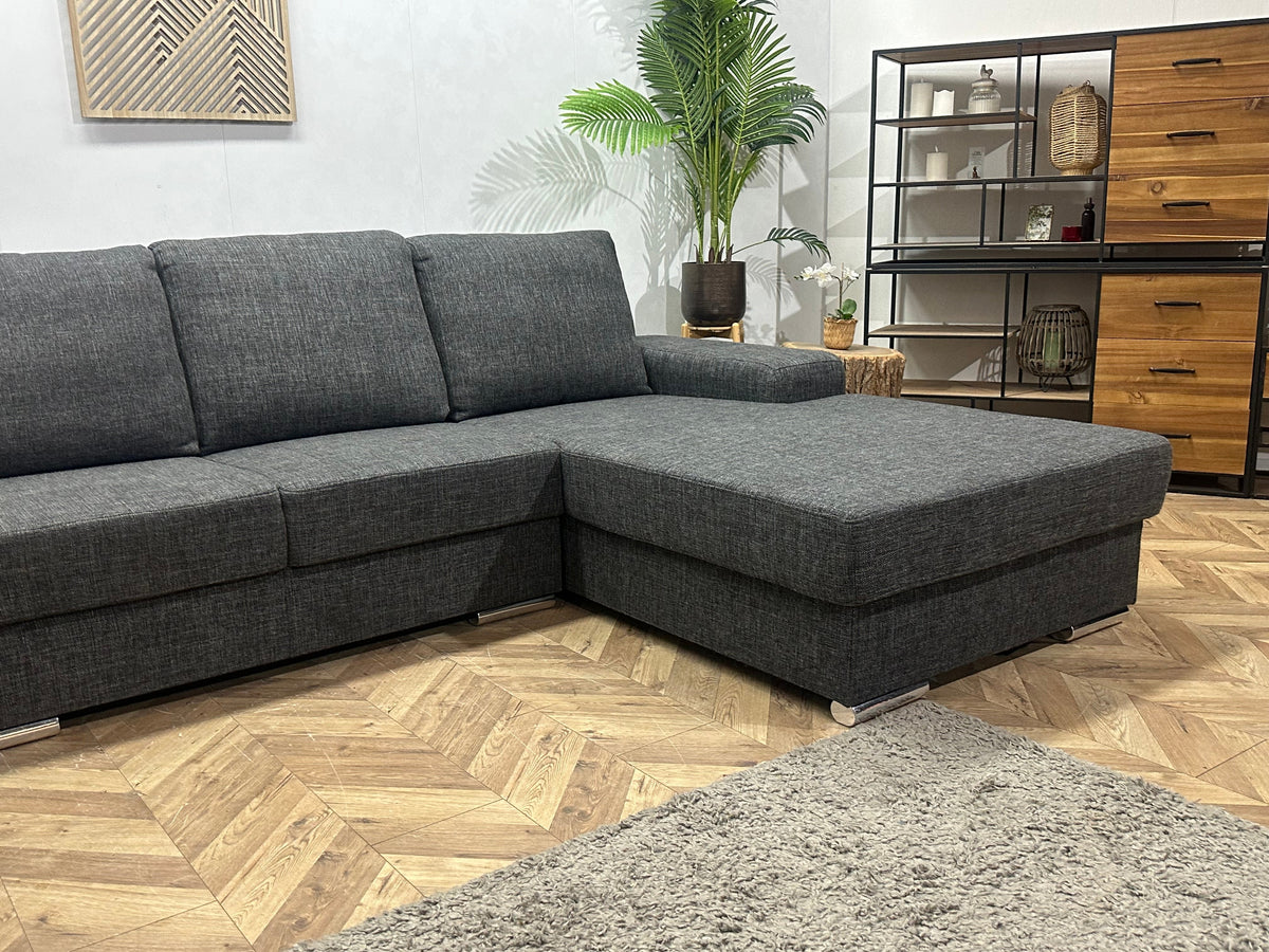 Antraciet U Zetel ~ Losse Rugkussens Met Afneembare Hoezen