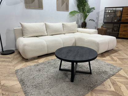 !Showroommodel! Witte Velvet Hoekzetel