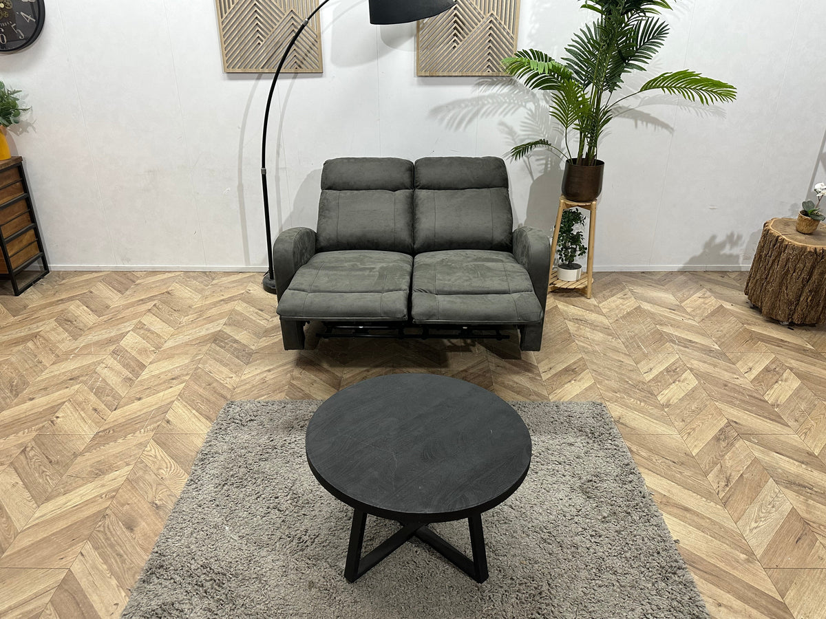 !Showroommodel! Antraciet 2-Zits Zetel ~ Elektrisch Verstelbaar