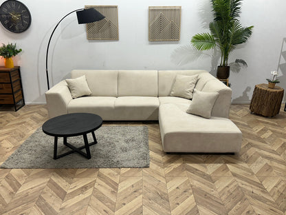!Showroommodel! Crème Suède Stoffen Hoekzetel