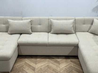 !Showroommodel! Witte/Crème Bouclé U Zetel