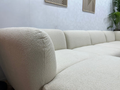!Showroommodel! Witte Bouclé U Zetel