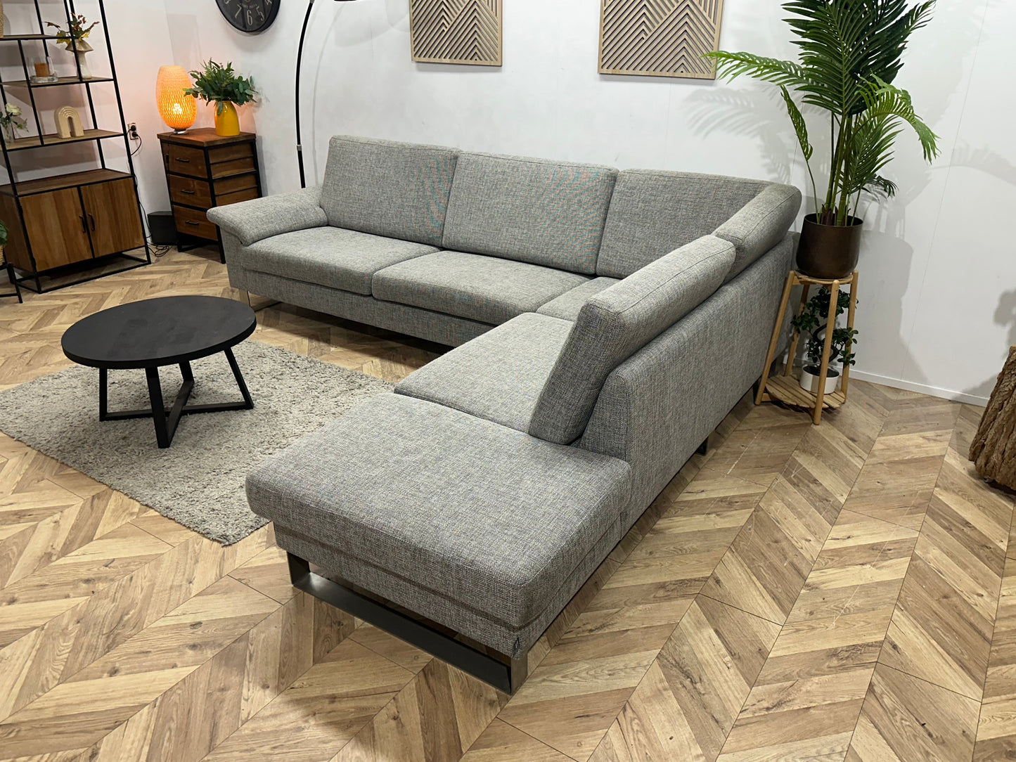 Ewald Schillig Licht Grijze Hoekzetel ~ Losse Rugkussens Met Afneembare Hoezen