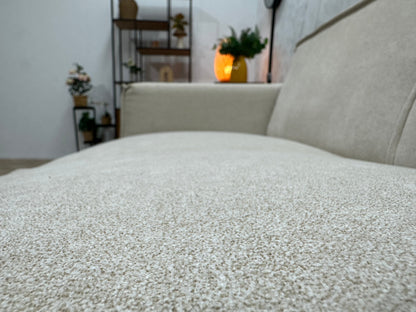 !Showroommodel! Crème Suède Stoffen Hoekzetel