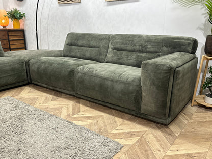 Groene Velvet Hoekzetel ~ Nieuwstaat