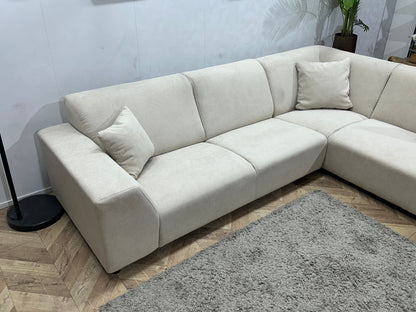 !Showroommodel! Crème Suède Stoffen Hoekzetel