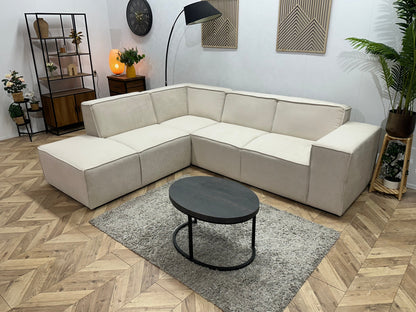 !Showroommodel! Crème Suède Stoffen Hoekzetel