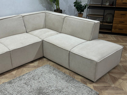 !Showroommodel! Crème Suède Stoffen Hoekzetel