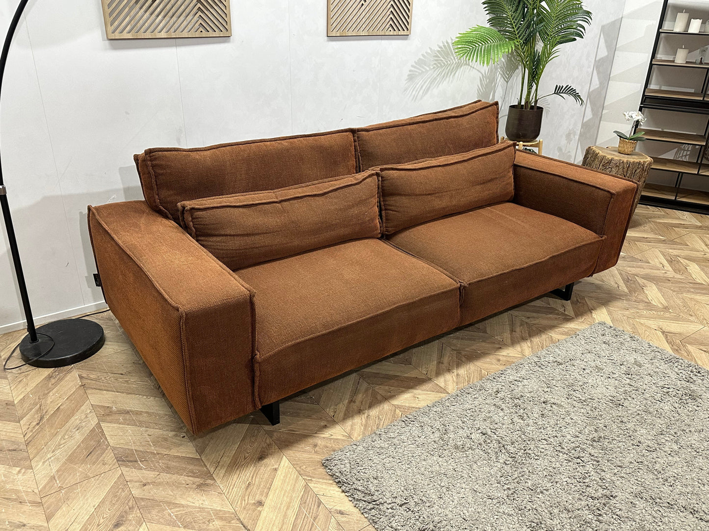 Room108 Oranjebruine 2.5-Zits Zetel Inc Hocker ~ Losse Rugkussens Met Afneembare Hoezen
