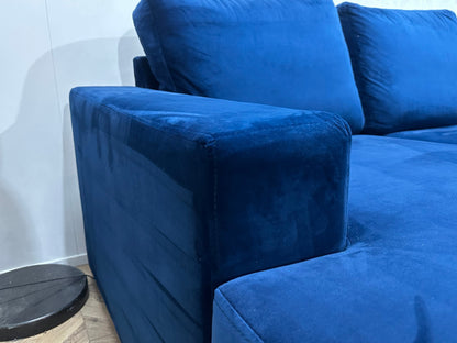 Blauwe Velvet U Zetel ~ Meerdere Opstellingen