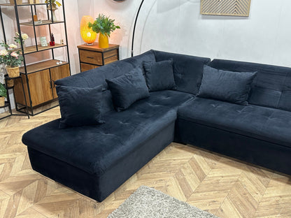 !Showroommodel! Zwarte Velvet U Zetel