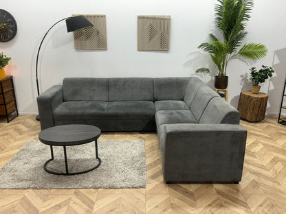 !Showroommodel! Antraciet Velvet Hoekzetel