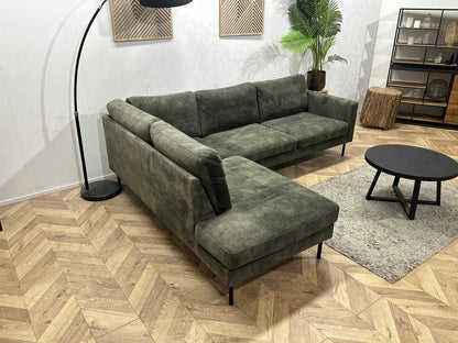 Groene Velvet Hoekzetel ~ Nieuwstaat