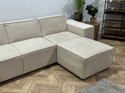 !Showroommodel! Crème Suède Stoffen U Zetel