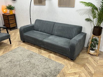 Grijze Suède Stoffen Zetels Set ~ Vaste Kussens