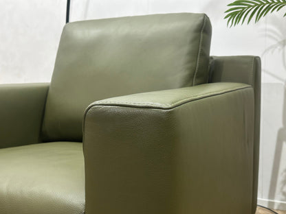 !Nieuw! Montèl Groene Echt Lederen Fauteuil ~ Elektrisch Verstelbare Zithoogte (4 Stuks Beschikbaar)