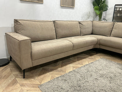 Beige Suède Stoffen Hoekzetel ~ Vaste Kussens