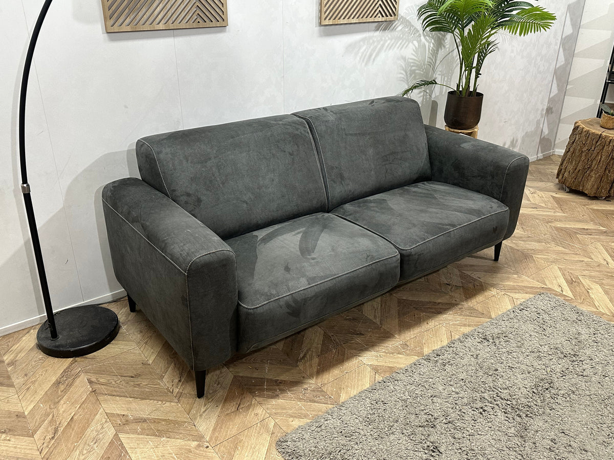 Antraciet Suède Stoffen 2.5-Zits Zetel ~ Nieuwstaat