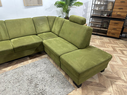 Groene Suède Stoffen Hoekzetel ~ Opbergfunctie