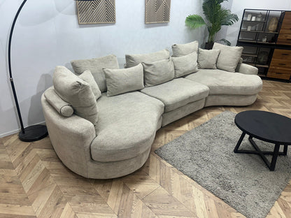 Crème/Beige Design U Zetel ~ Losse Kussens Met Afneembare Hoezen