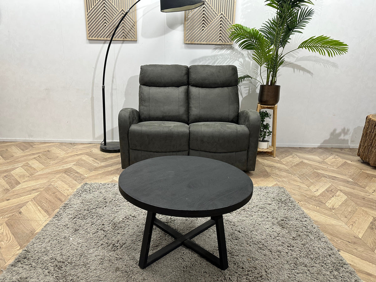 !Showroommodel! Antraciet 2-Zits Zetel ~ Elektrisch Verstelbaar
