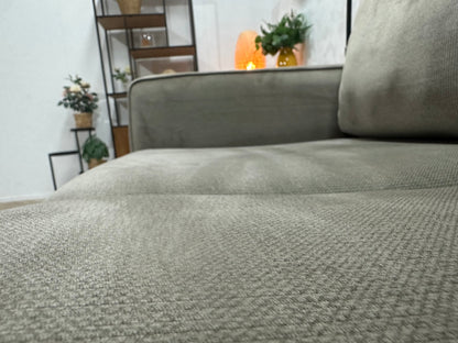 Grijze Velvet Design Zetel ~ Losse Kussens Met Afneembare Hoezen