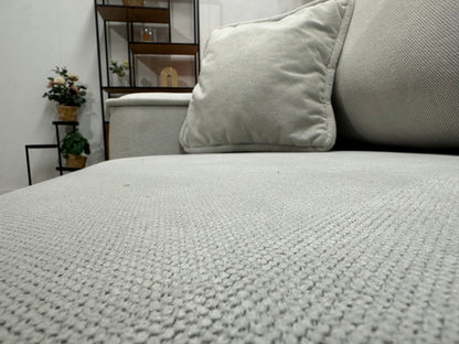 !Showroommodel! Witte/Crème Suède Stoffen Hoekzetel