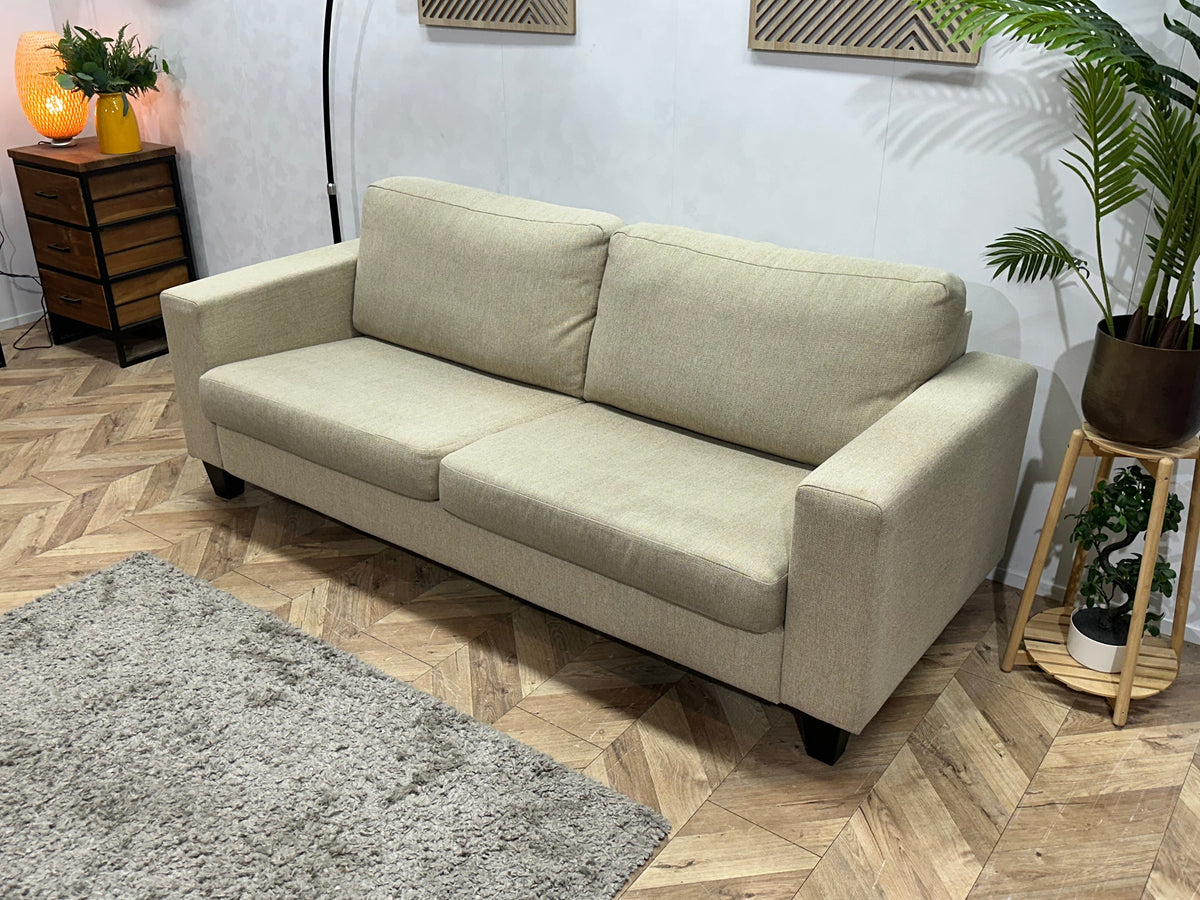 Trendhopper Beige 2.5-Zits Zetel ~ Losse Kussens Met Afneembare Hoezen
