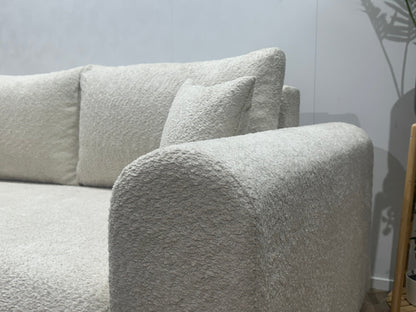 !Showroommodel! Witte Bouclé Hoekzetel