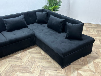 !Showroommodel! Zwarte Velvet U Zetel