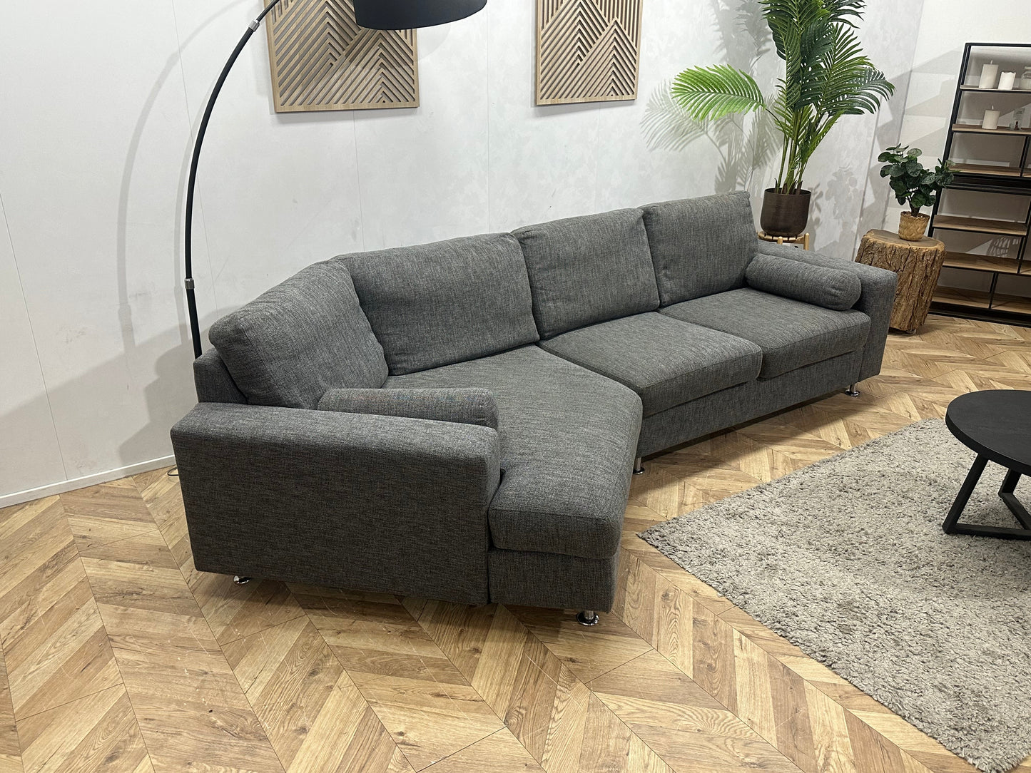 Antraciet Design Hoekzetel ~ Losse Kussens Met Afneembare Hoezen