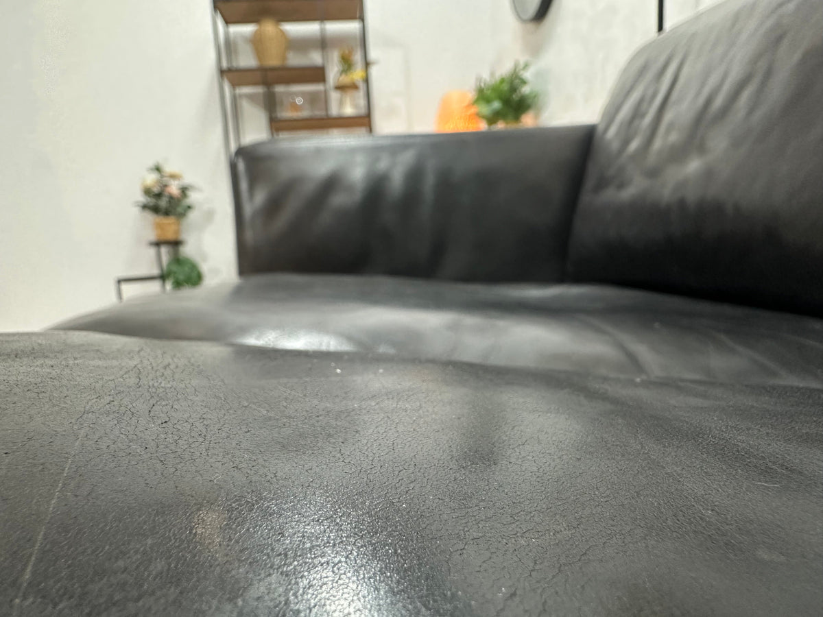 Machalke Bruine Eco Lederen 2.5-Zits Zetel ~ Losse Kussens Met Afneembare Hoezen
