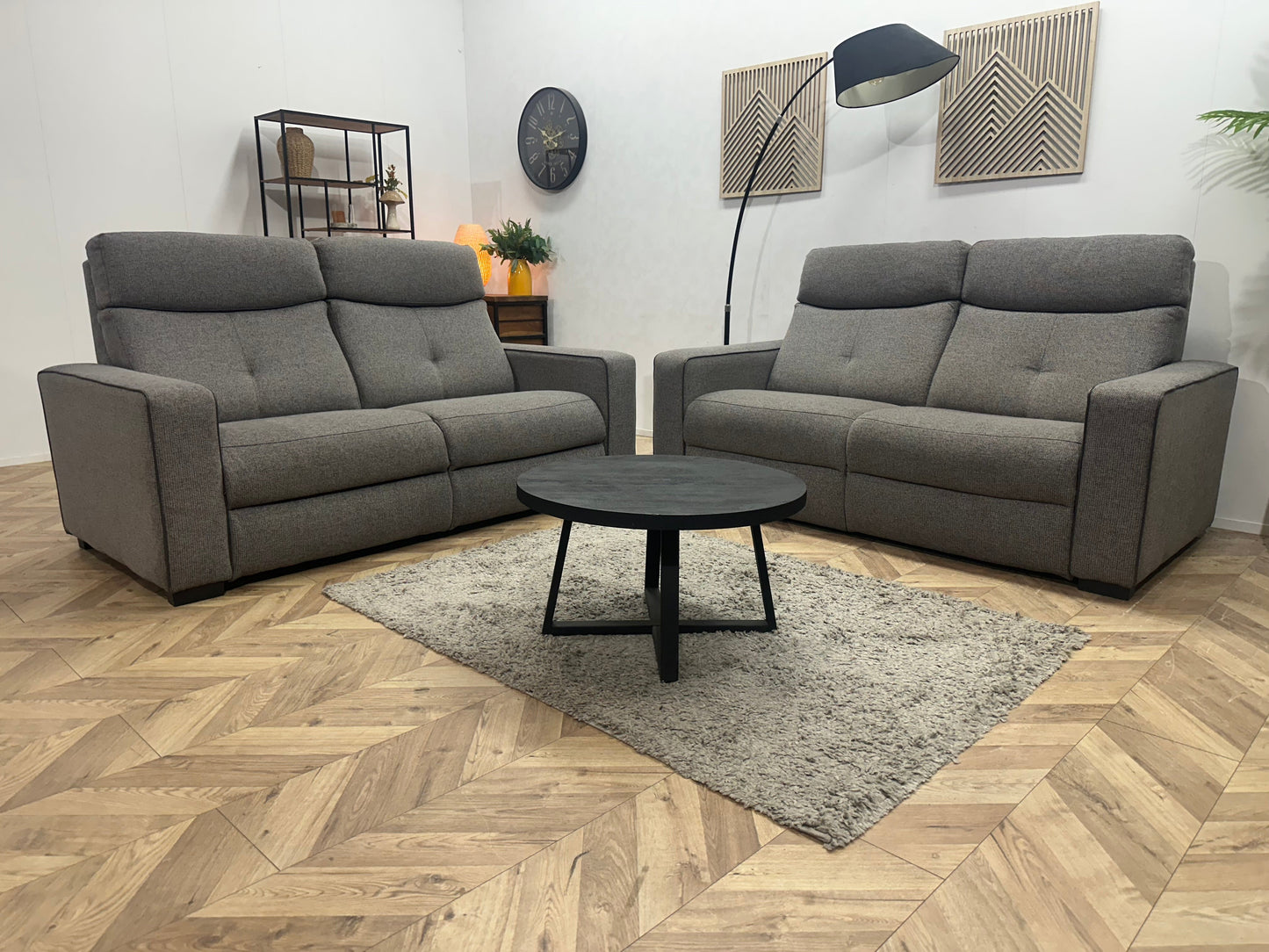 Grijze Zetels Set ~ Vaste Kussens