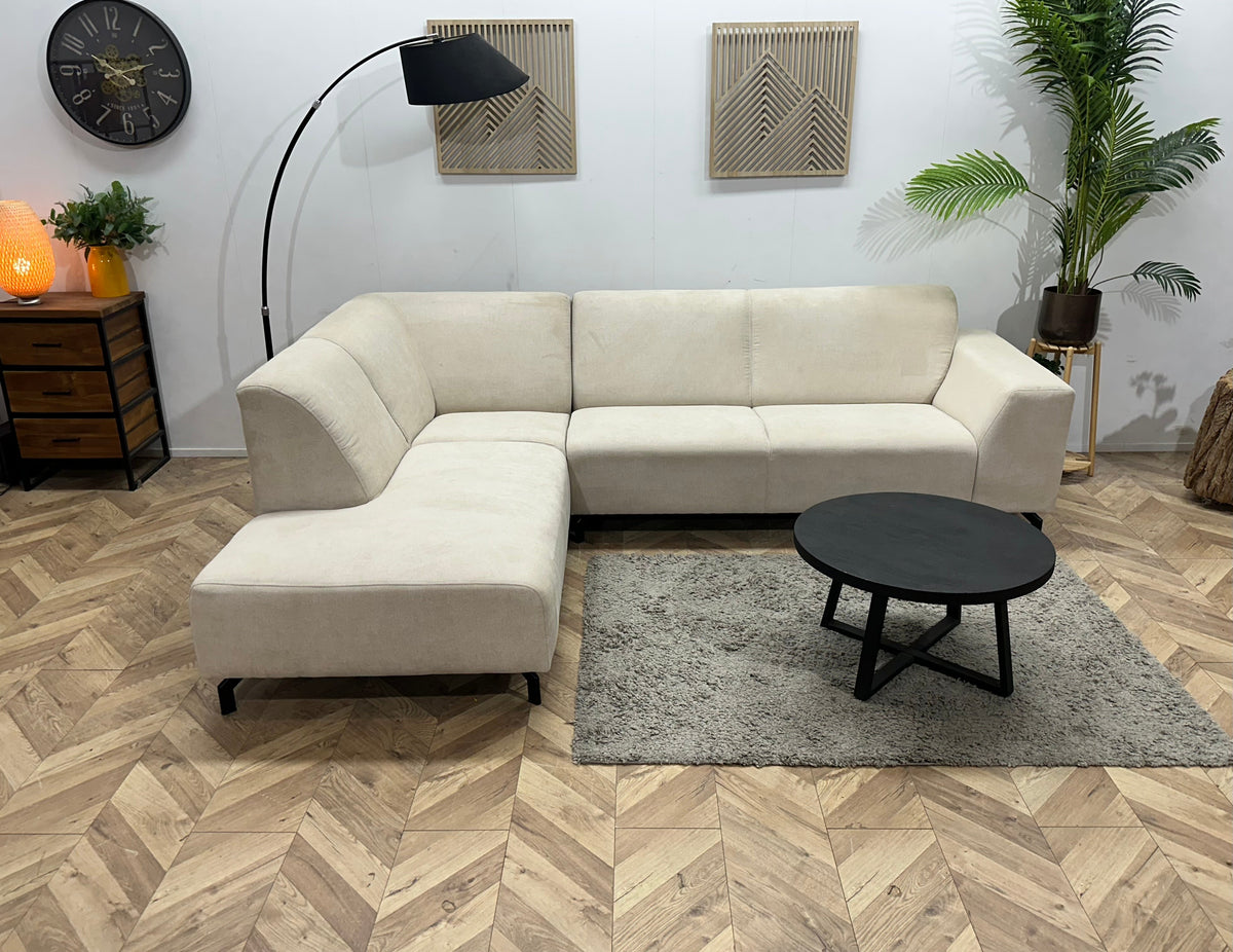 !Showroommodel! Crème Suède Stoffen Hoekzetel