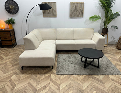 !Showroommodel! Crème Suède Stoffen Hoekzetel