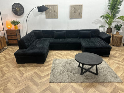 !Showroommodel! Zwarte Velvet U Zetel