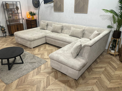!Showroommodel! Witte/Crème Ribstof U Zetel