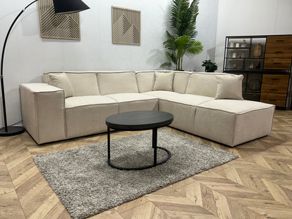 !Showroommodel! Crème Suède Stoffen Hoekzetel