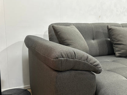 !Showroommodel! Grijze Suède Stoffen U Zetel