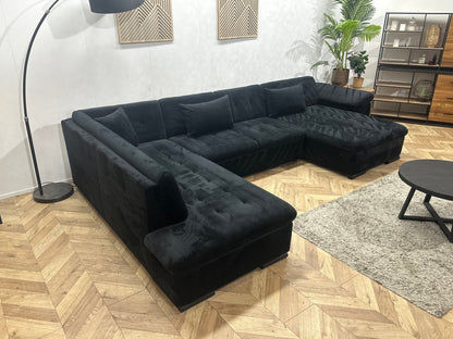 !Showroommodel! Zwarte Velvet U Zetel