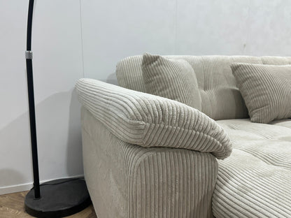 !Showroommodel! Witte/Crème Ribstof U Zetel