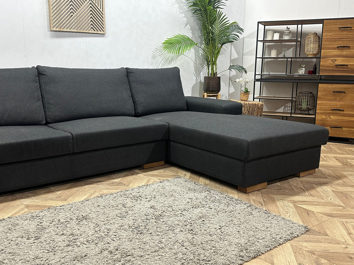Antraciet U Zetel ~ Losse Rugkussens Met Afneembare Hoezen