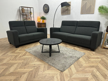 Antraciet Zetels Set ~ Vaste Kussens