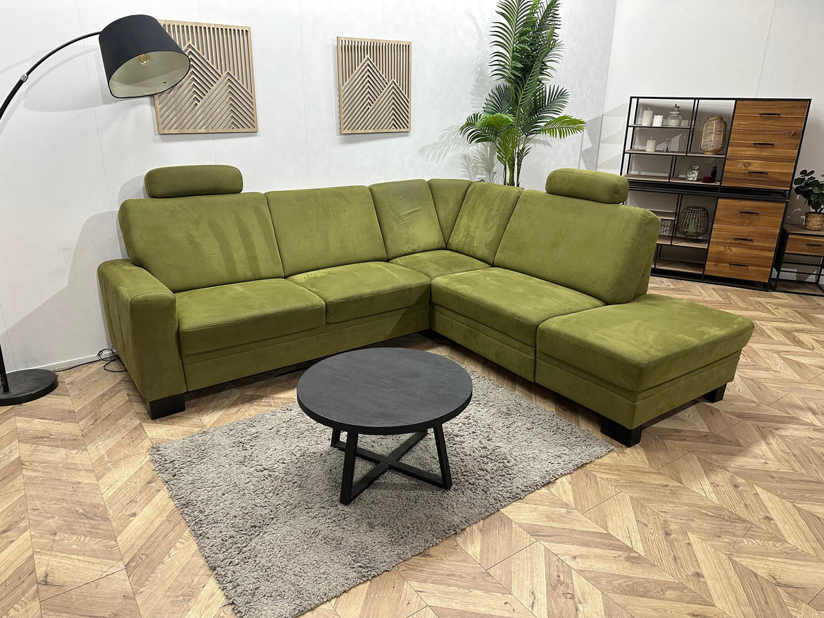 Groene Suède Stoffen Hoekzetel ~ Opbergfunctie