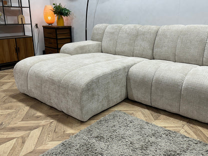 !Showroommodel! Witte/Crème Cremona Stoffen Hoekzetel