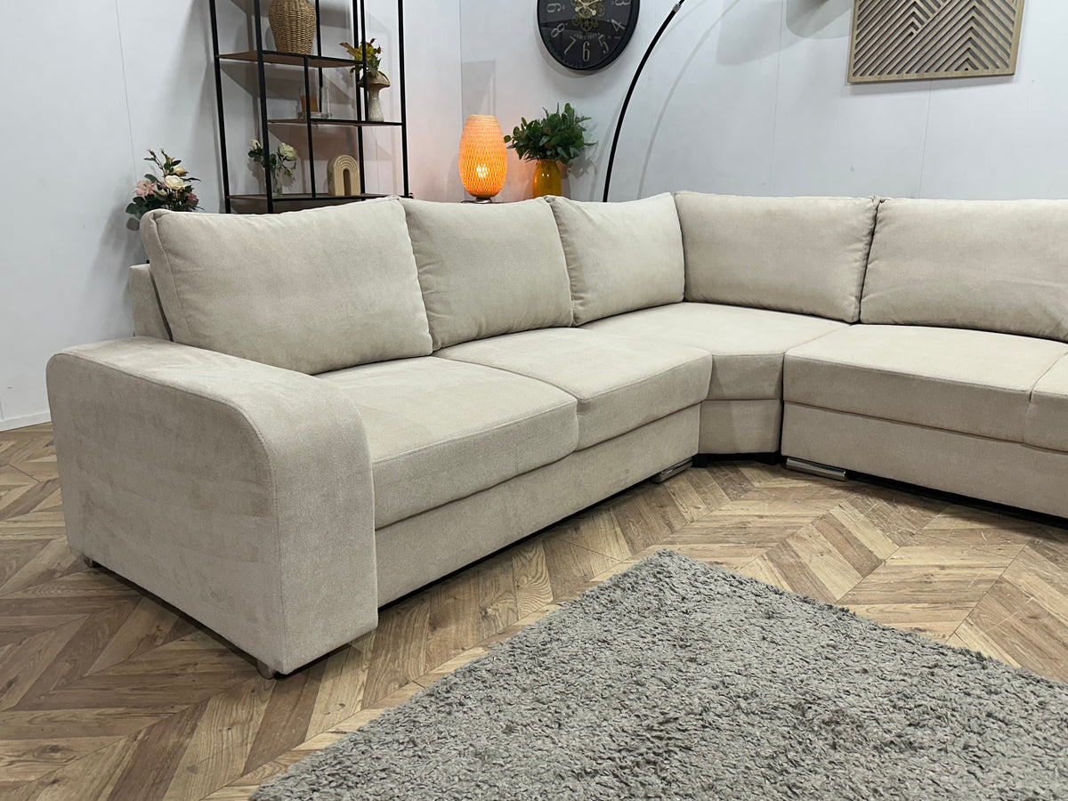 !Showroommodel! Creme Suède Stoffen U Zetel