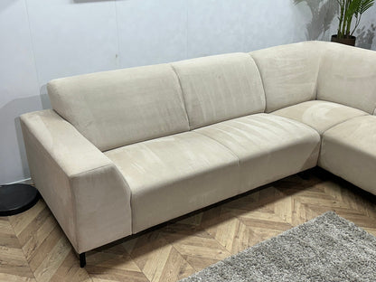 !Showroommodel! Crème Suède Stoffen Hoekzetel